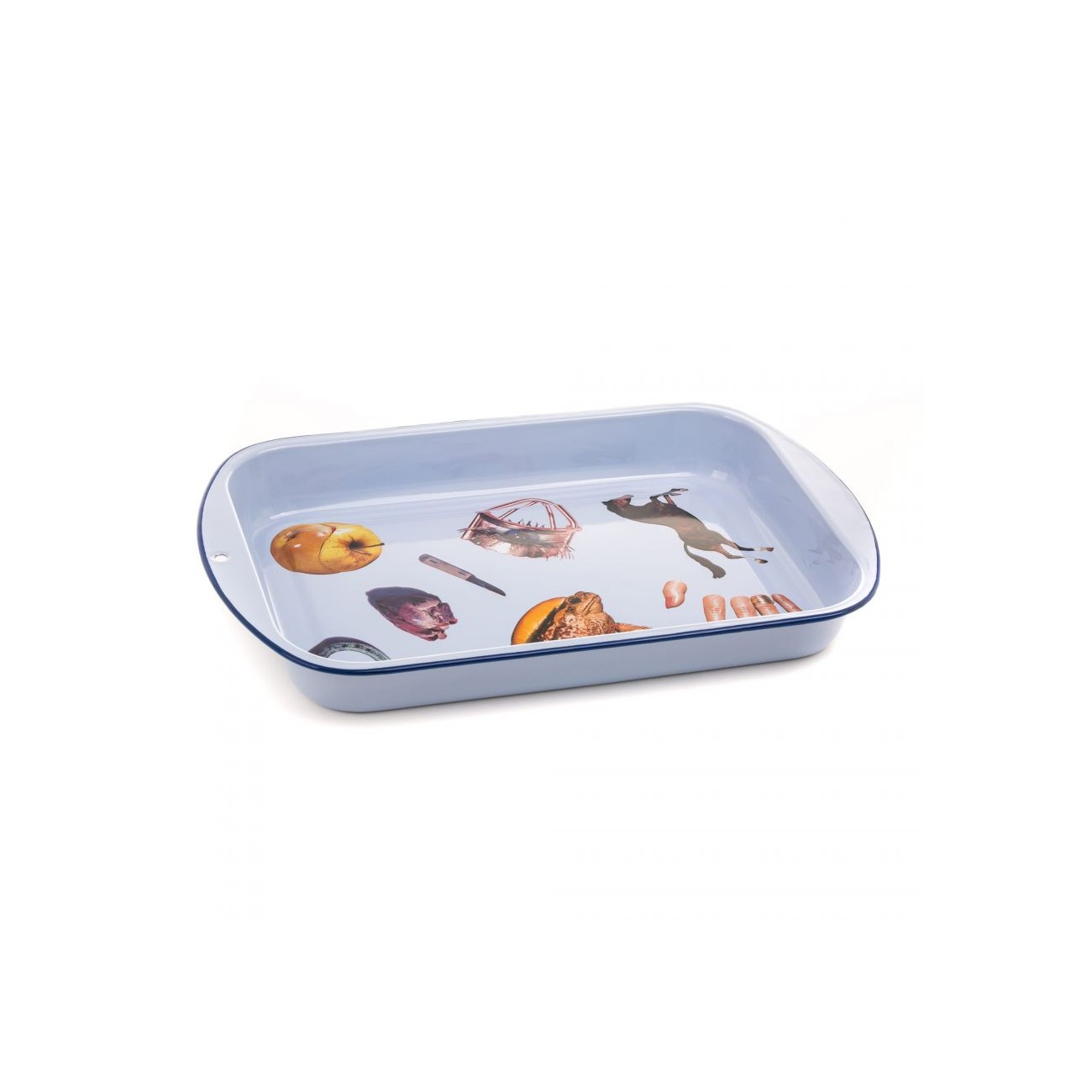 SELETTI Teglia Smaltata Azzurro