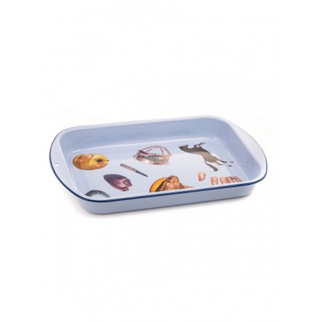 SELETTI Teglia Smaltata Azzurro