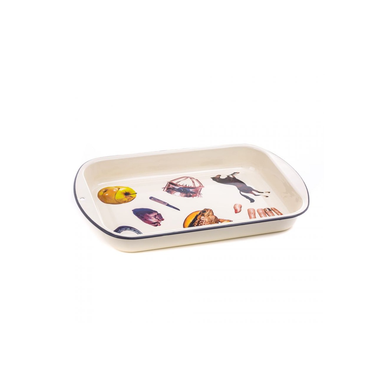 SELETTI Glazed Baking Tray Beige