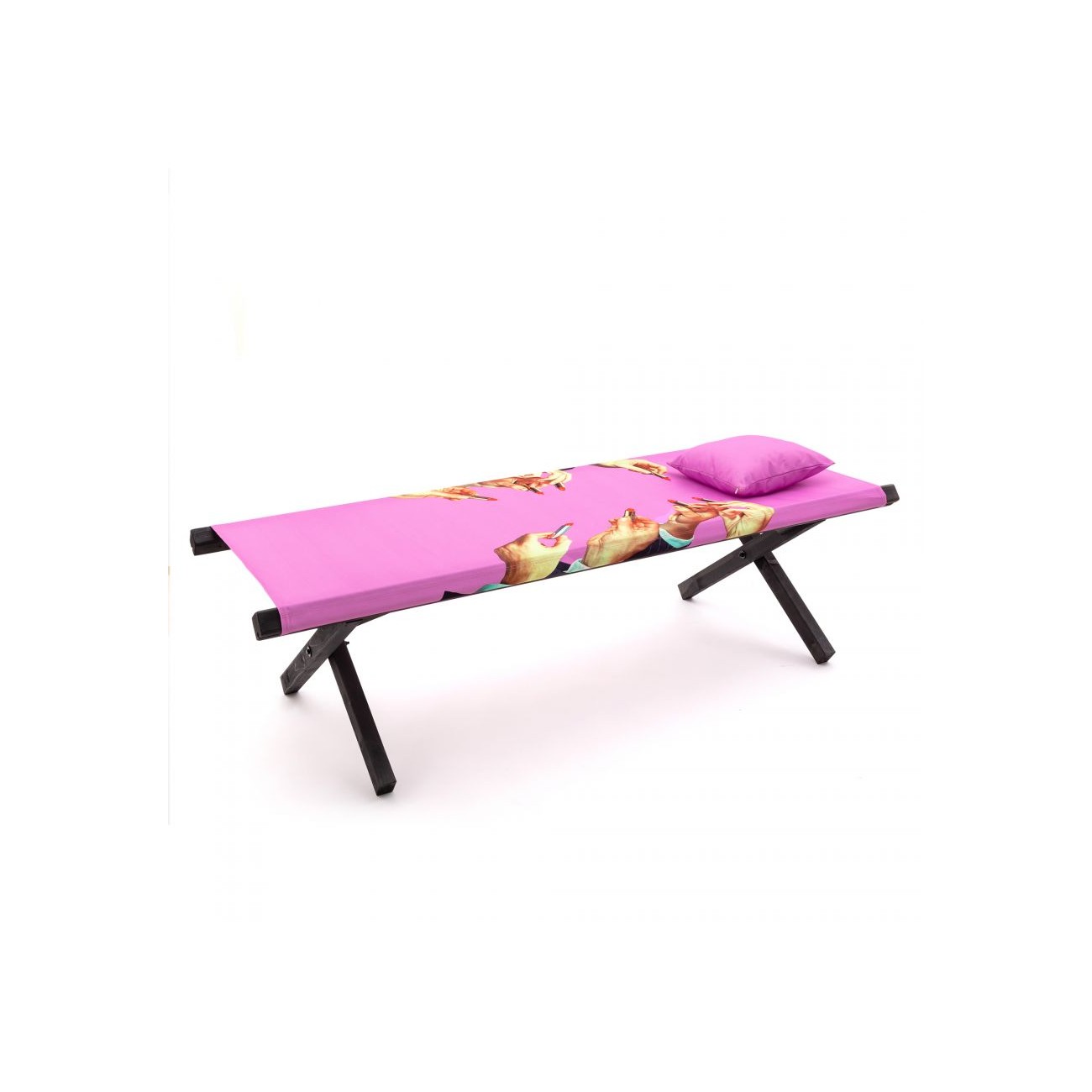 SELETTI Chaise longue - Rouge à lèvres rose