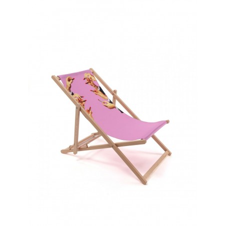 SELETTI Chaise longue - Rouge à lèvres rose