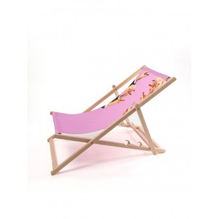 SELETTI Chaise longue - Rouge à lèvres rose