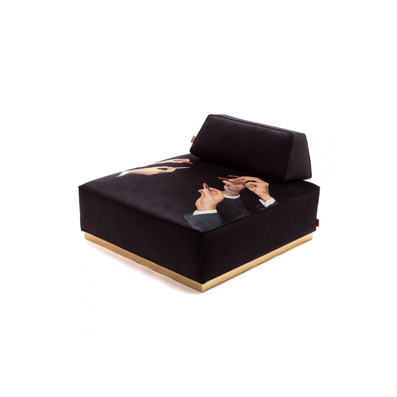 SELETTI Pouf Modulare Rossetto Nero