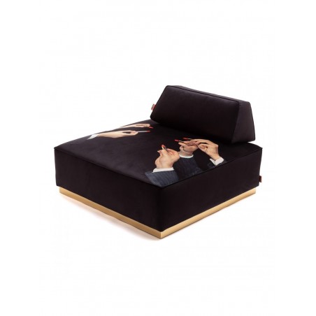 SELETTI Pouf Modulare Rossetto Nero