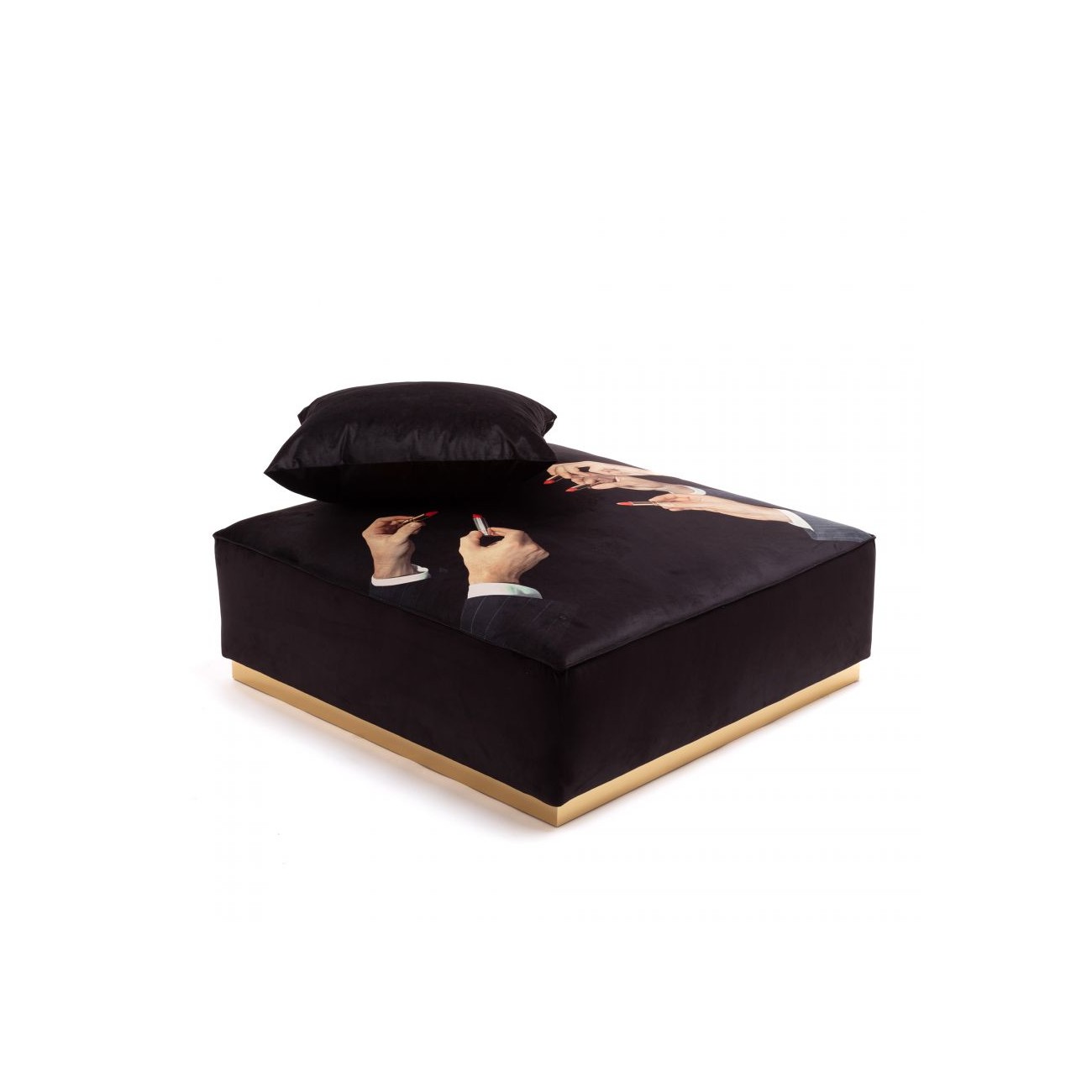 SELETTI Pouf Modulare Rossetto Nero