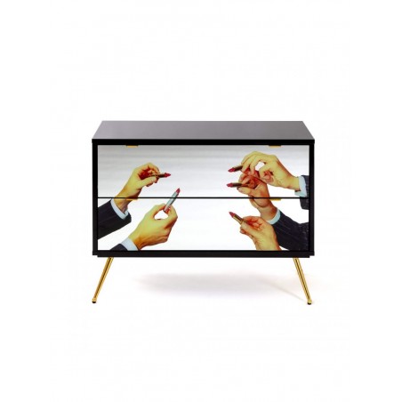 SELETTI Commode 2 Tiroirs rouges à lèvres