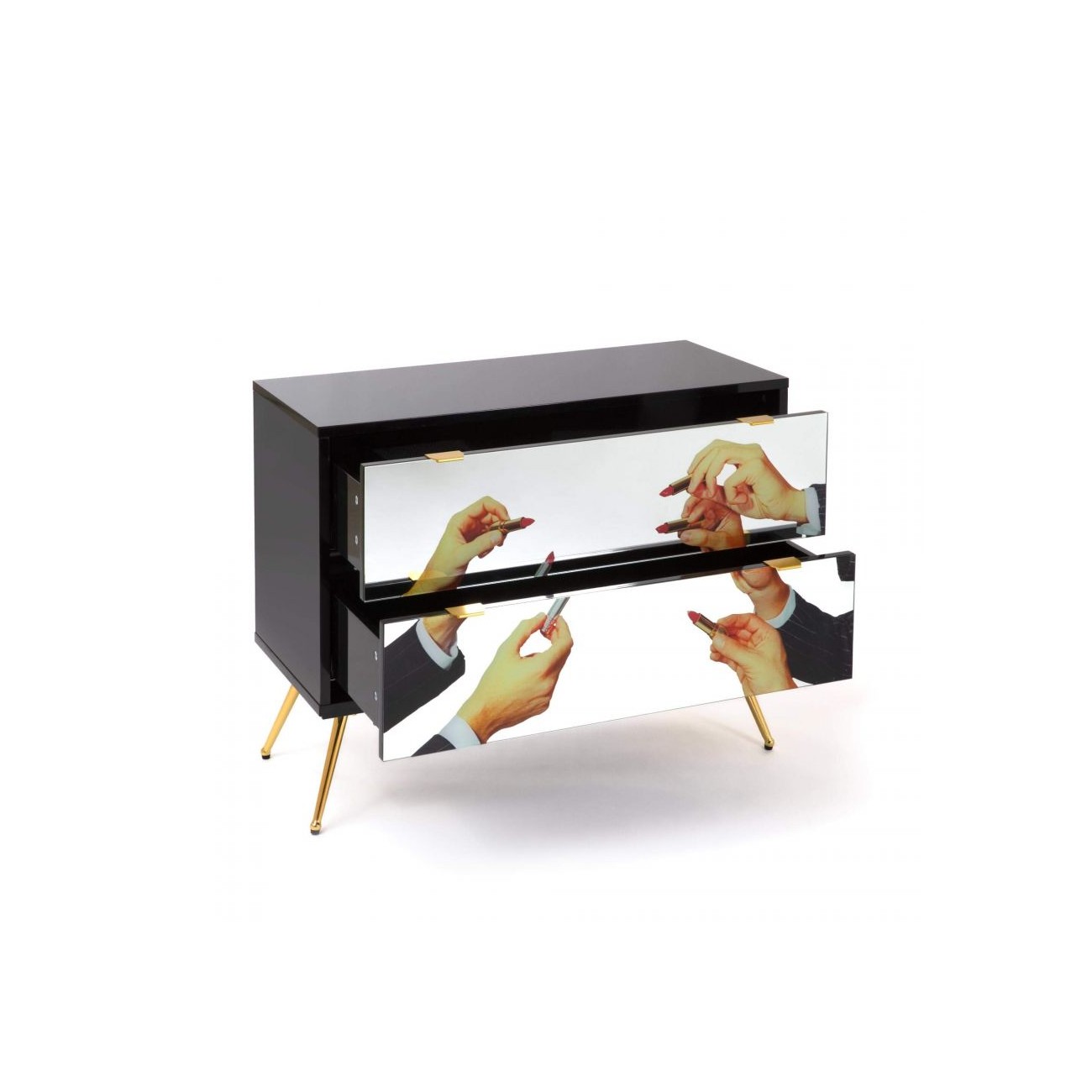 SELETTI Commode 2 Tiroirs rouges à lèvres