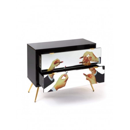 SELETTI Commode 2 Tiroirs rouges à lèvres