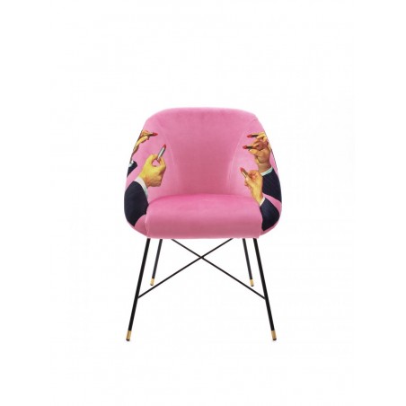 SELETTI Sedia Imbottita - Rossetti Rosa