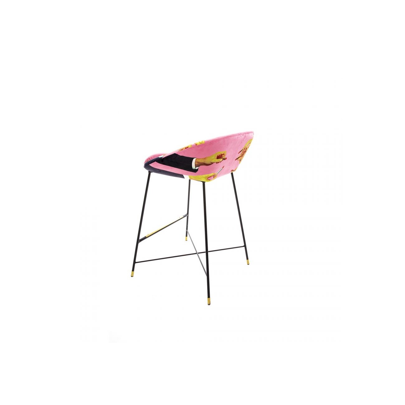 SELETTI Tabouret haut - Rouge à lèvres rose