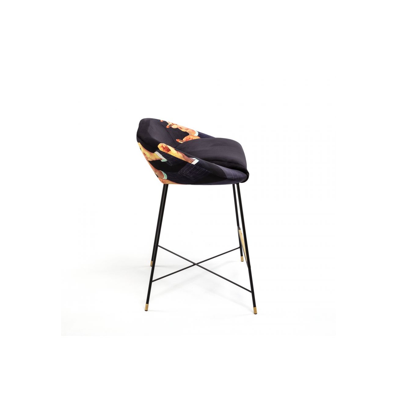 SELETTI High stool - Lipstick black