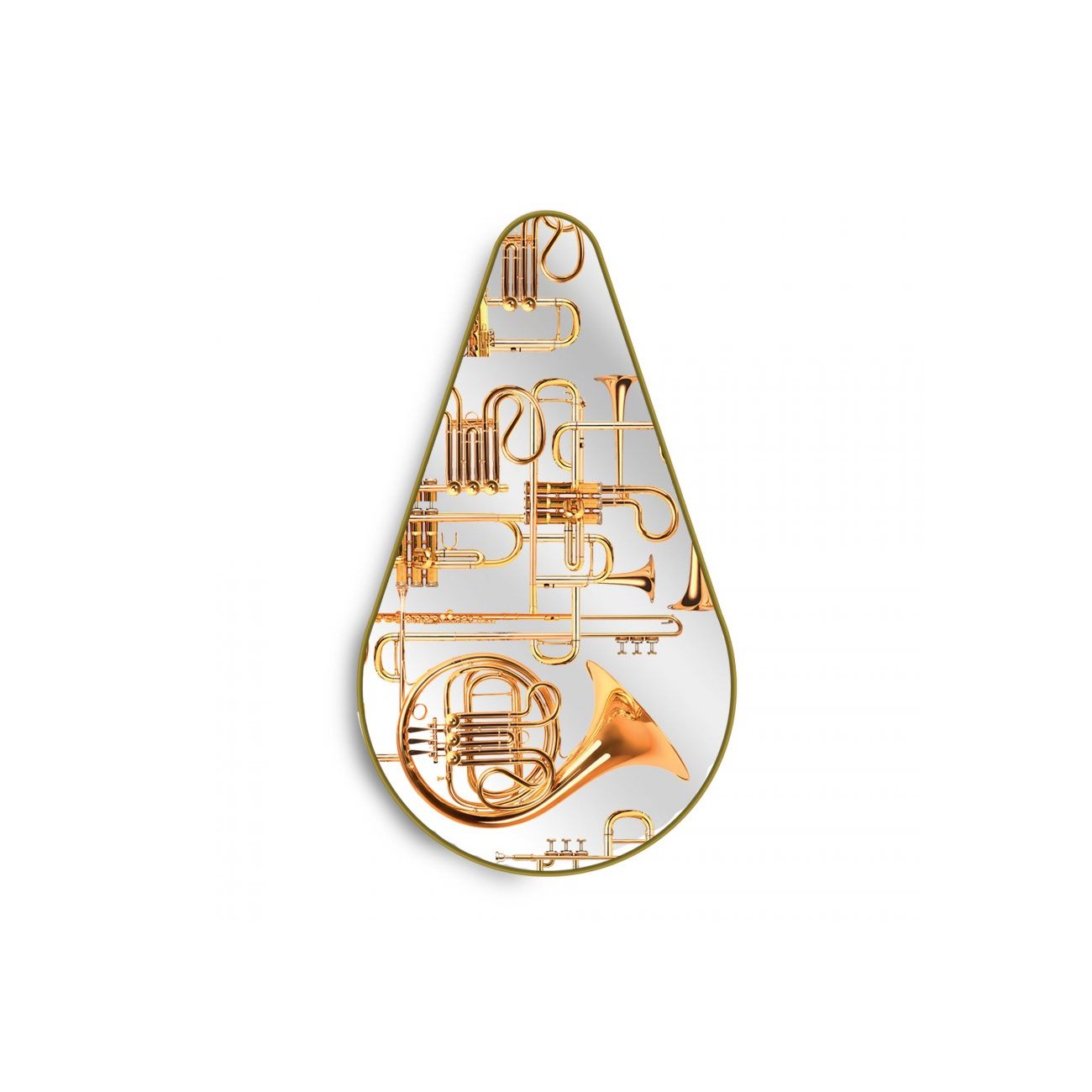 SELETTI  Specchio Cornice Oro Pera - Trombe