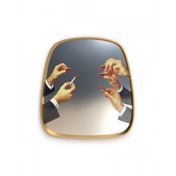 SELETTI Mirror with a Golden Frame - Hands with Snakes