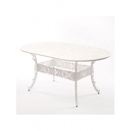 SELETTI Industry Collection Table ovale en aluminium