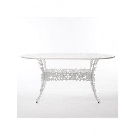 SELETTI Industry Collection Table ovale en aluminium