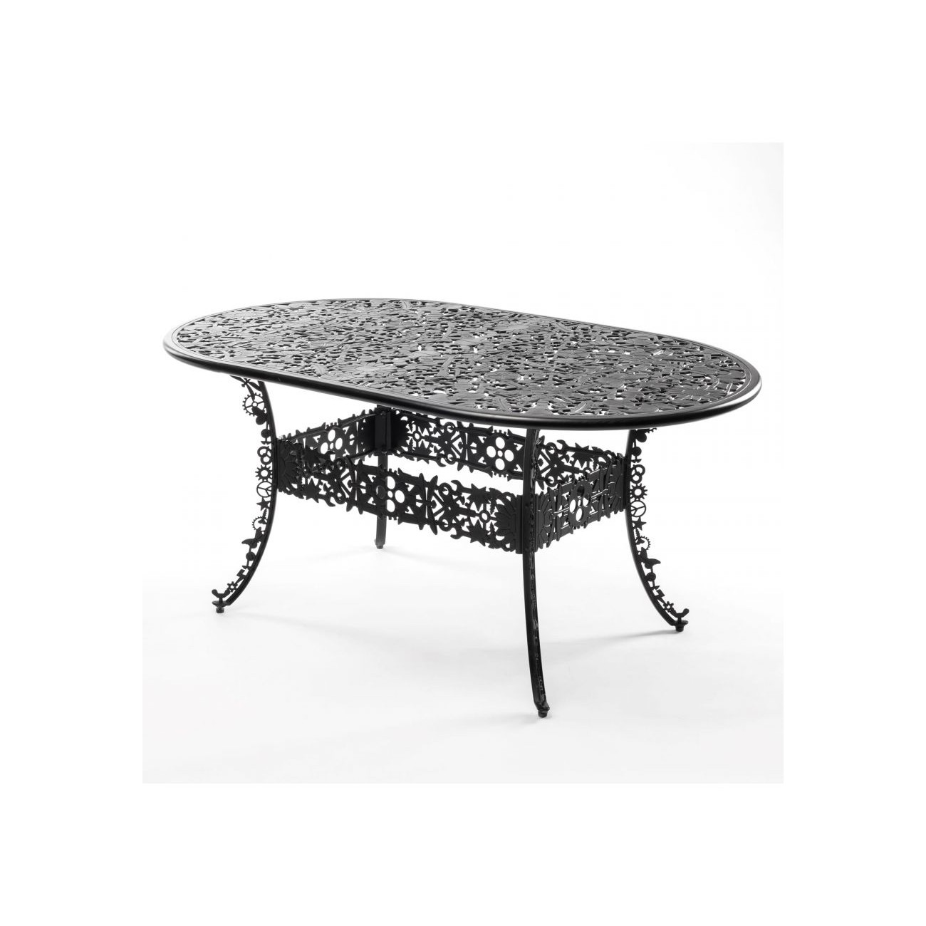 SELETTI Industry Collection Table ovale en aluminium