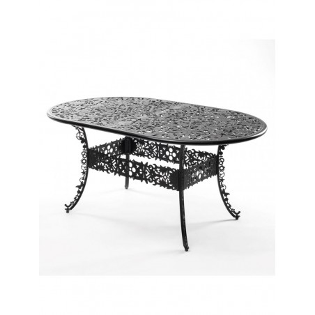 SELETTI Industry Collection Table ovale en aluminium