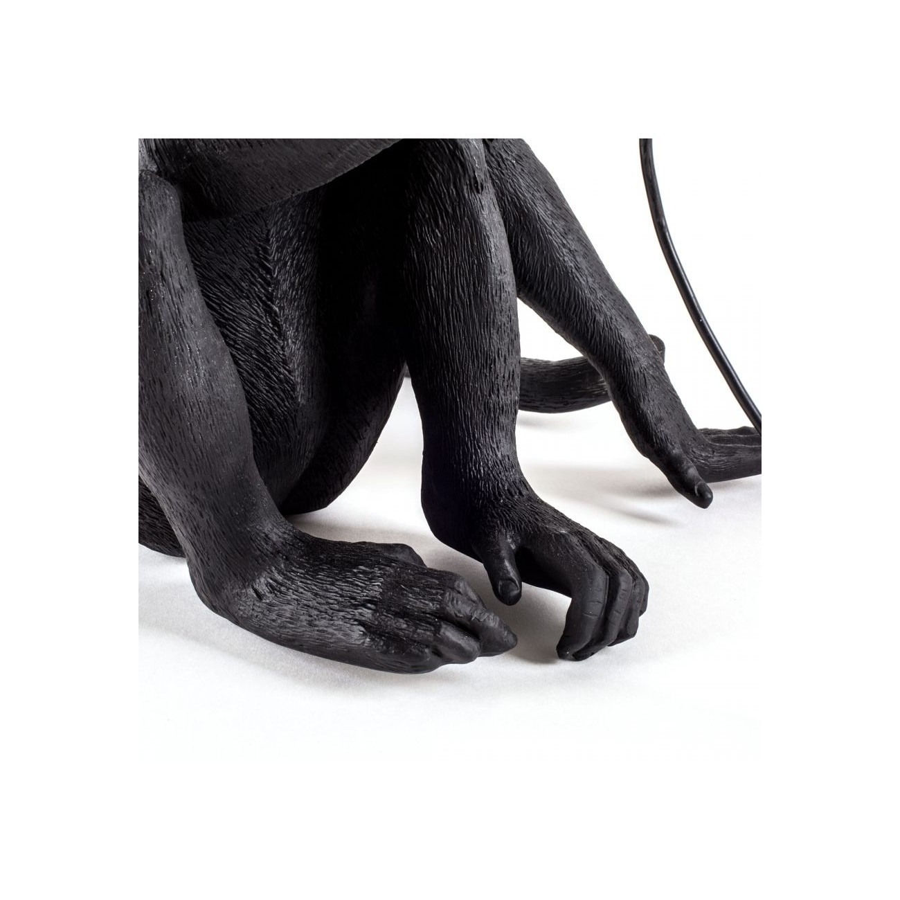 SELETTI Lampe version assise - Singe Noir