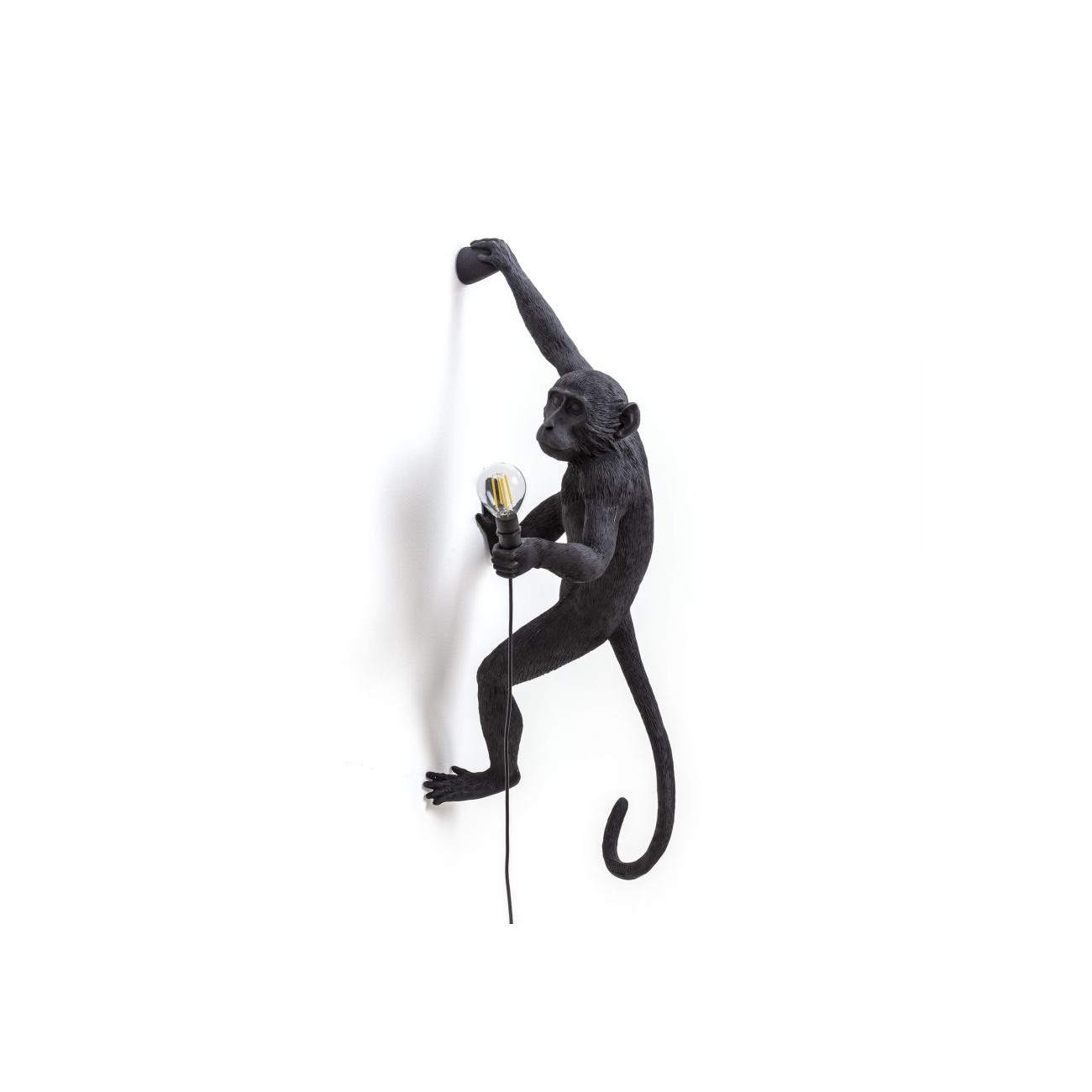 SELETTI Lampe murale droite - Singe Noir