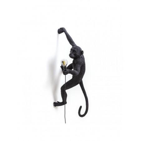SELETTI Lampe murale droite - Singe Noir