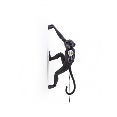 SELETTI Lampe murale droite - Singe Noir