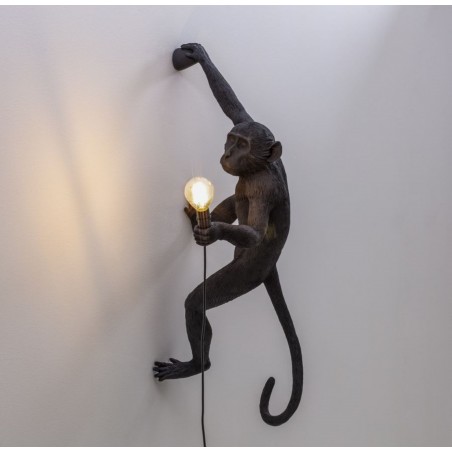 SELETTI Lampe murale droite - Singe Noir