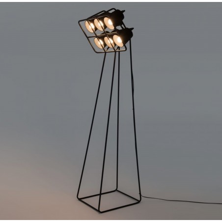 SELETTI lampada da terra - Multilamp Nera