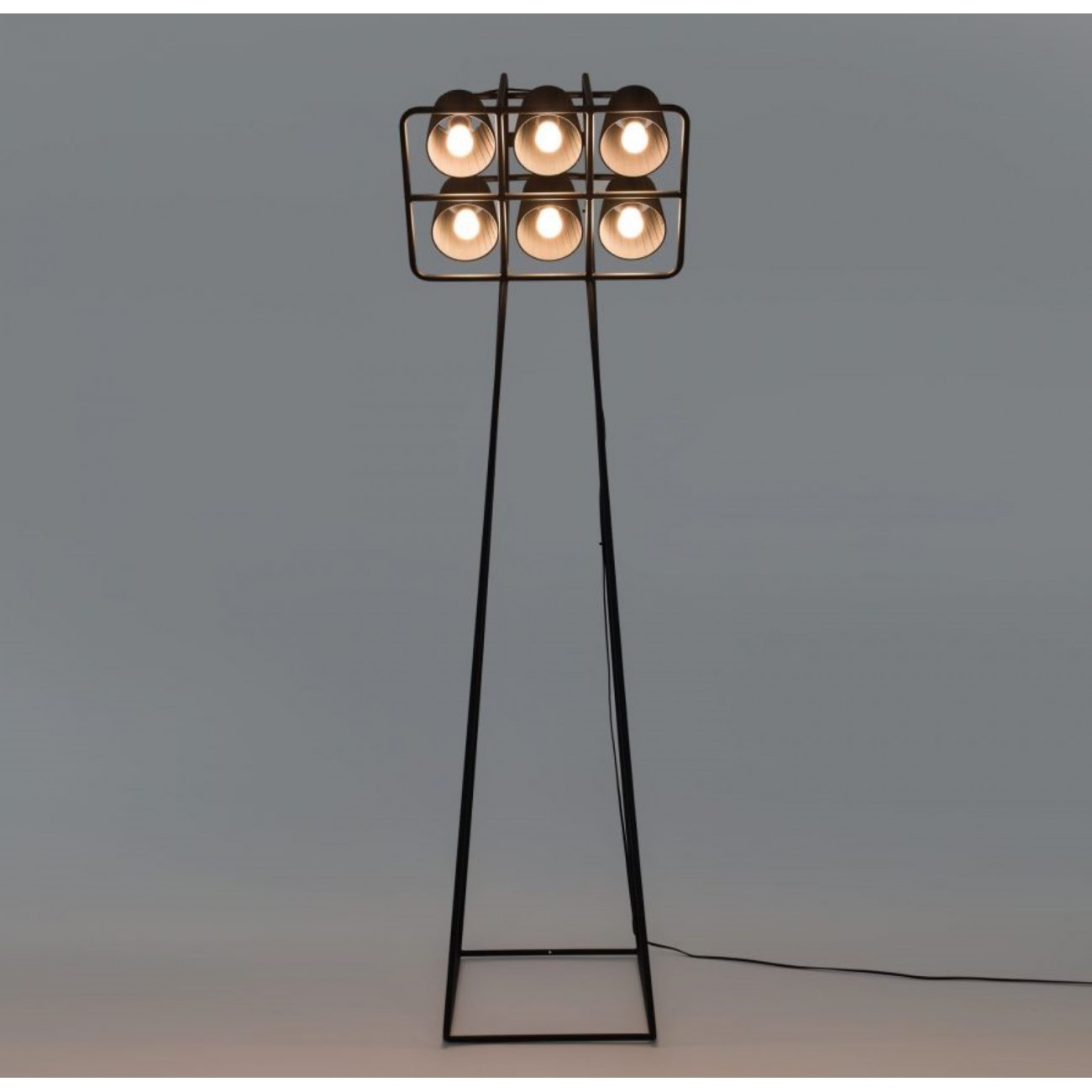 SELETTI lampada da terra - Multilamp Nera