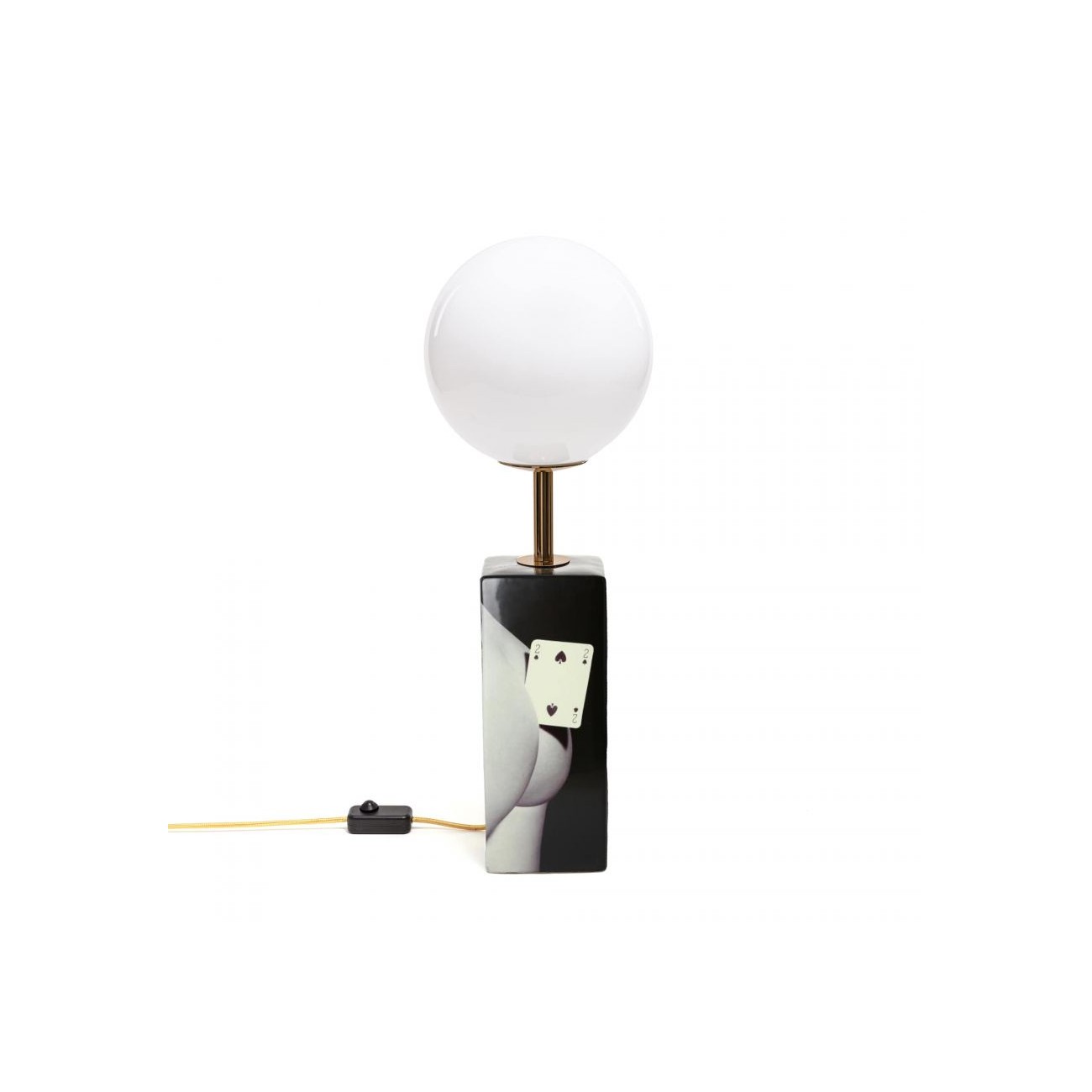 SELETTI table lamp - Two of spades