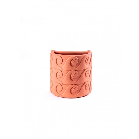 SELETTI Magna Graecia - ONDE Vaso da parete in terracotta