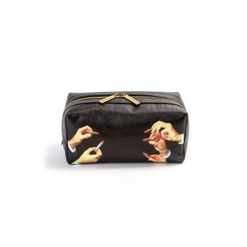 SELETTI Trousse de toilette - Rouge à lèvres noir