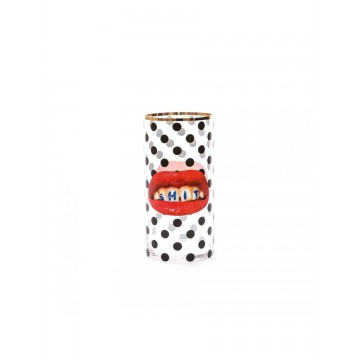 SELETTI Vaso in vetro medio cilindrico - Shit