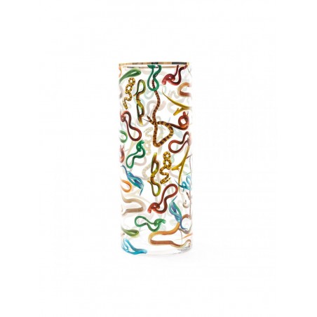 SELETTI Vase en verre grand cylindrique - Serpenti