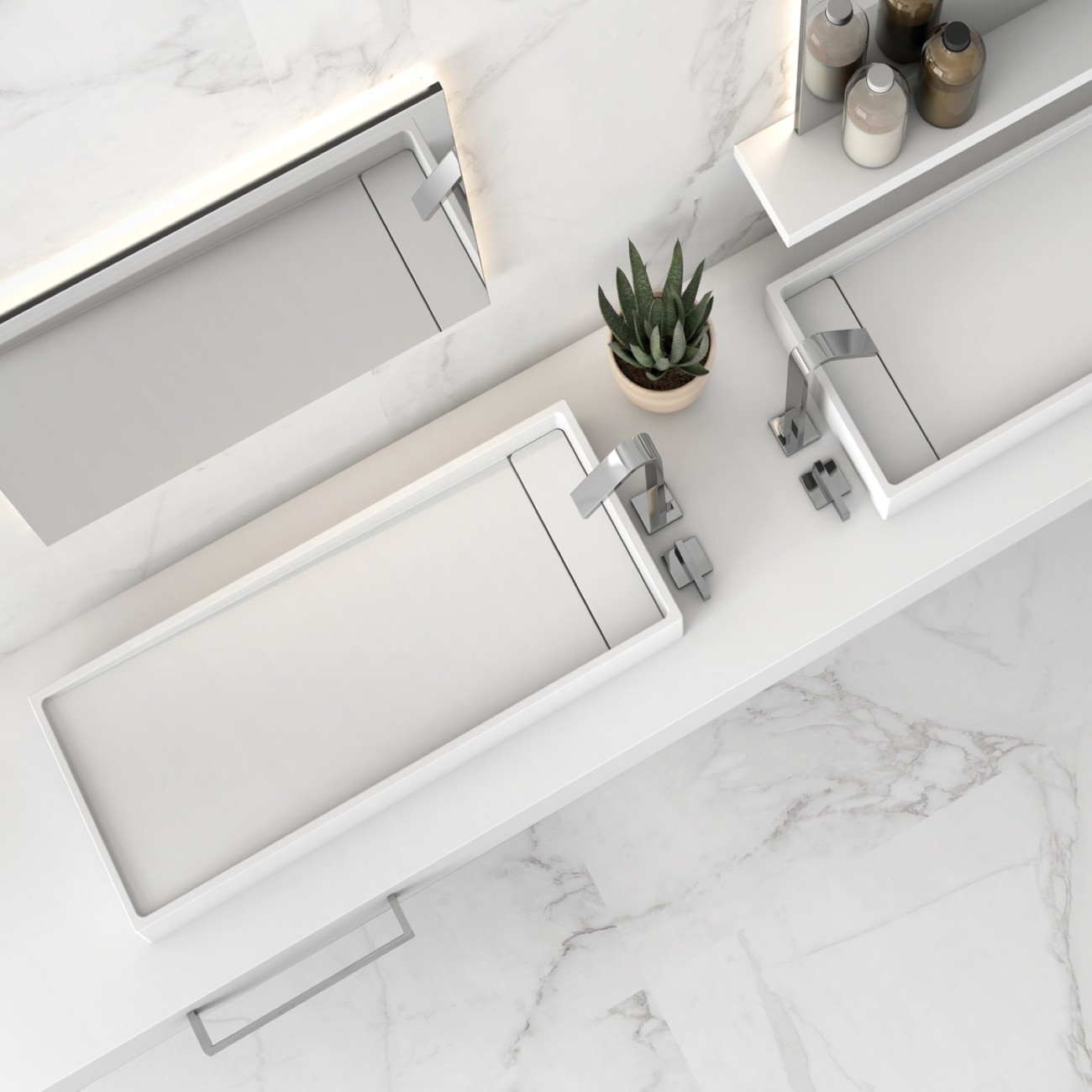 HIDROBOX washbasin SPOT 53 - 32 X 77,5 X H. 8