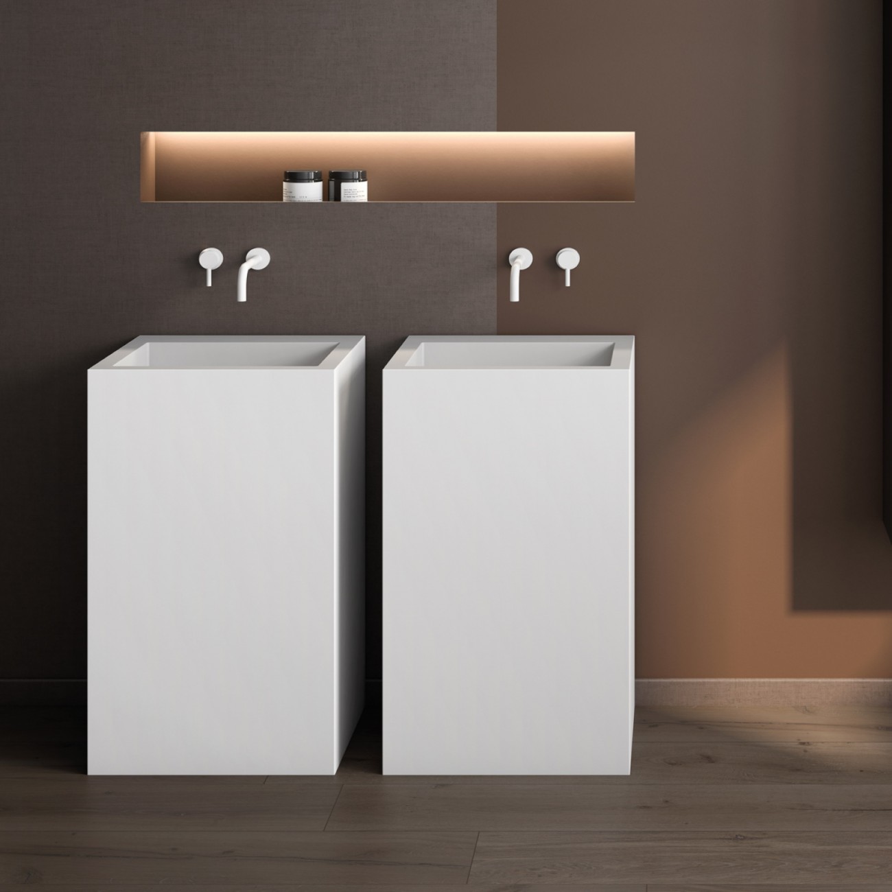 HIDROBOX freestanding washbasins FS 1 - 38 x 48 x H. 90