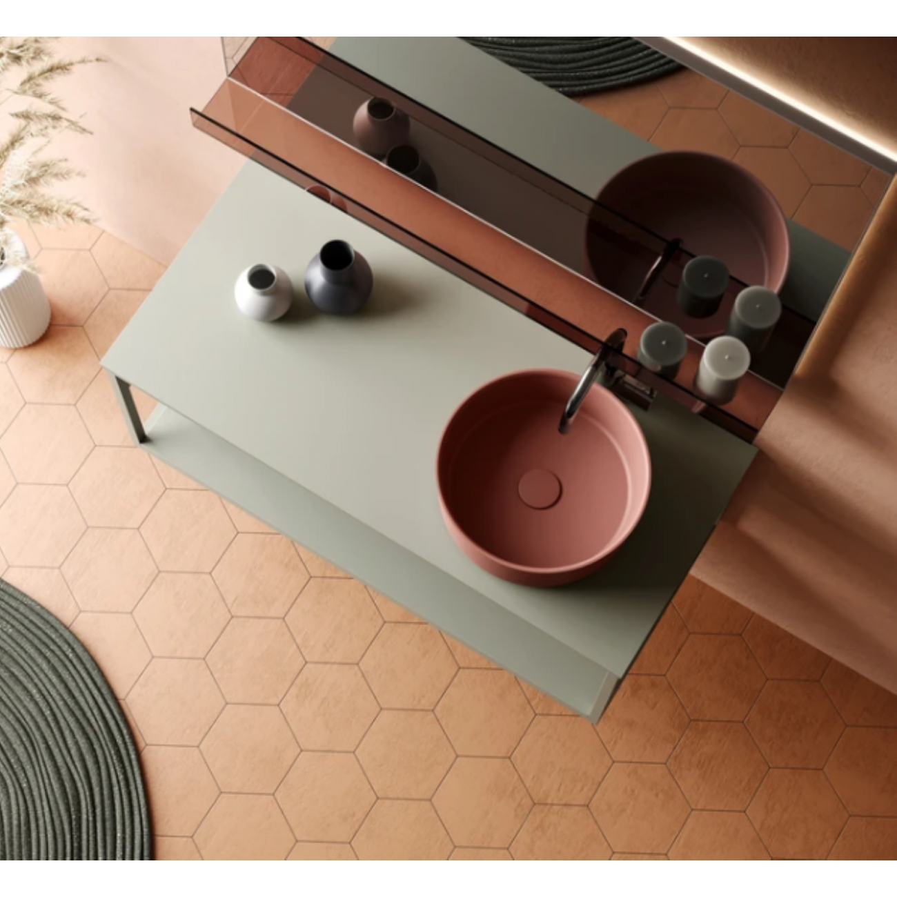 HIDROBOX Swap Spot Kromat - Mobile con lavabo appoggio