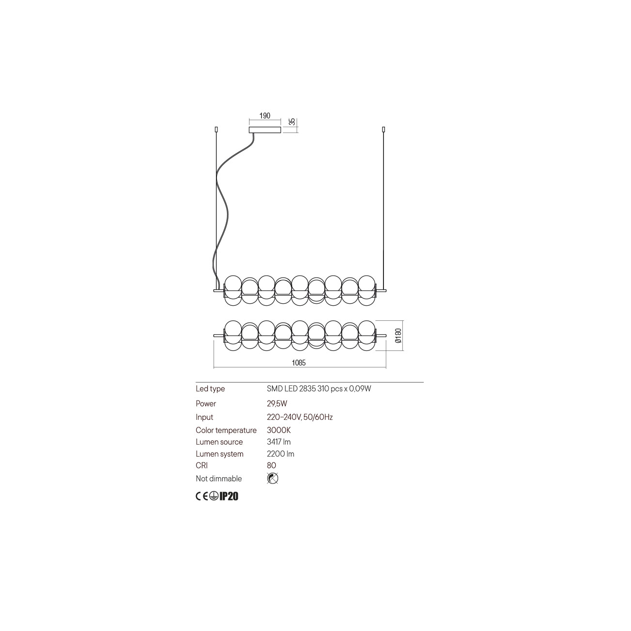 Redo Group JACO - Lampada a sospensione