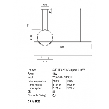 Redo Group GIOTTO - Pendant lamp