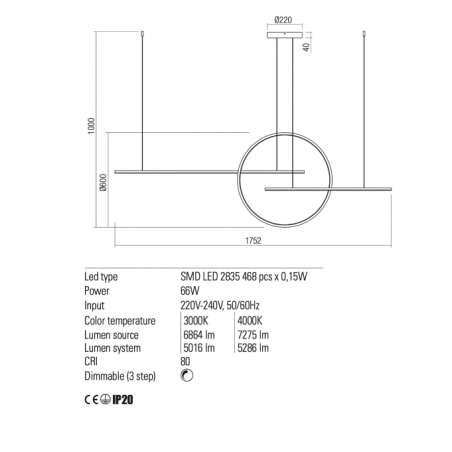 Redo Group GIOTTO - Pendant lamp