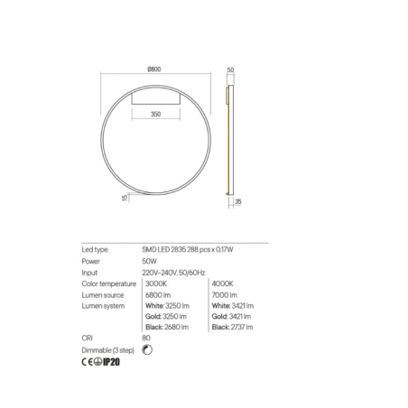 Redo Group FEBE - Wall Lamp Ø800 indirect light