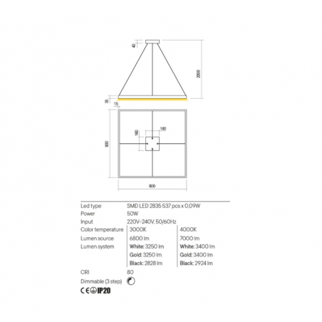 Redo Group FEBE - Pendant lamp 800