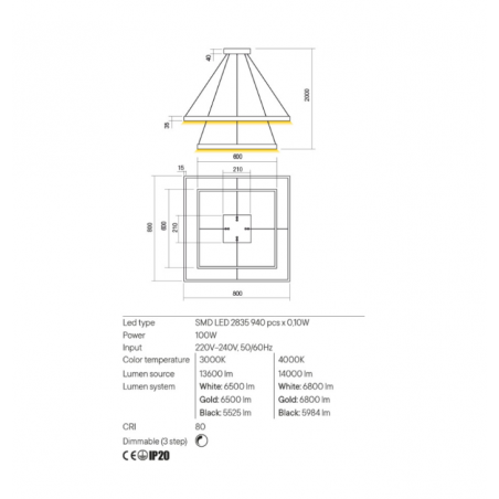 Redo Group FEBE - Suspension (double diffuseur)