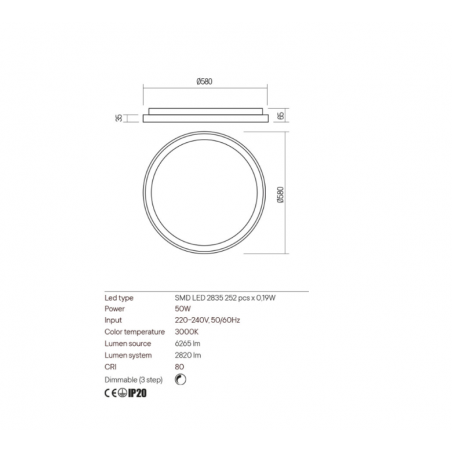 Redo Group ICONIC - Wall lamp Ø 580