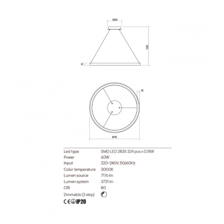Redo Group Iconic - Pendant lamp Ø 780