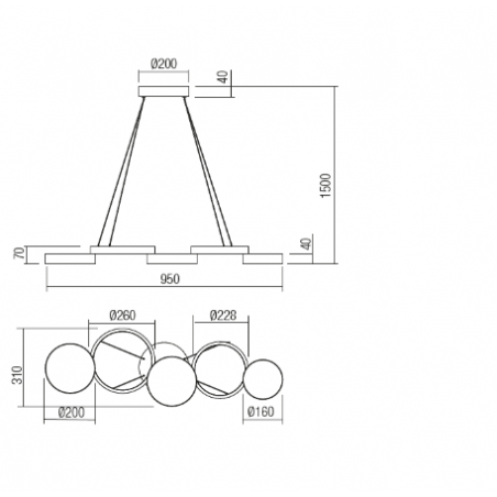 Redo Group CRONOS - Suspension (1500x950x70)