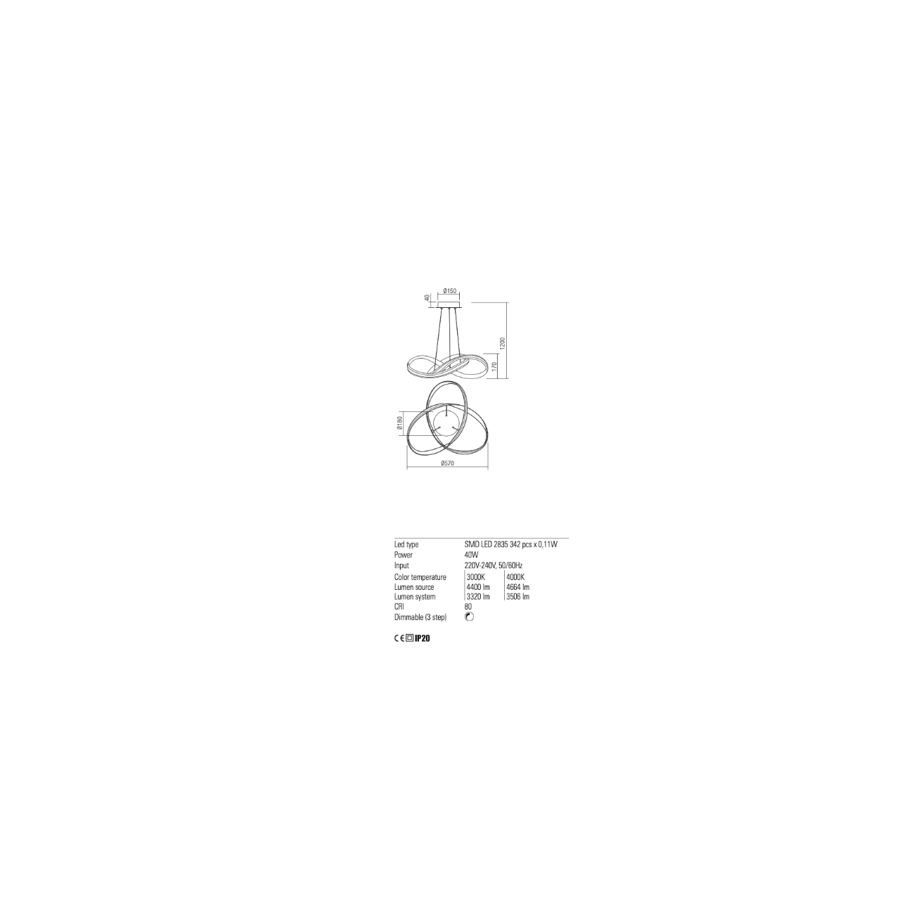 Redo Group NUCLEO - Pendant lamp