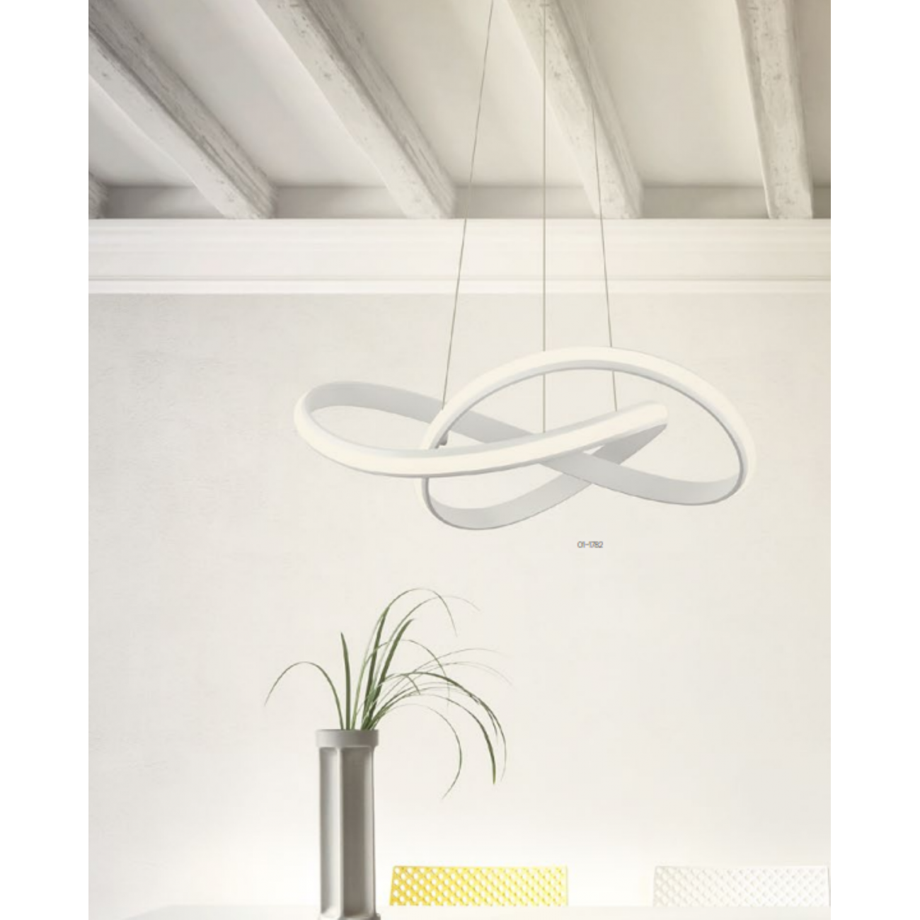 Redo Group NUCLEO - Lampadaire à suspension en acier inoxydable