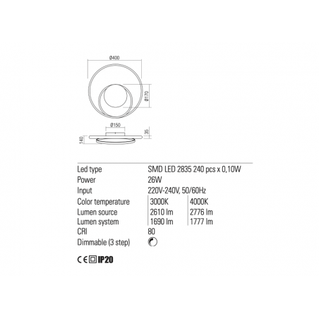Redo Group TORSION - Wall lamp ? 400