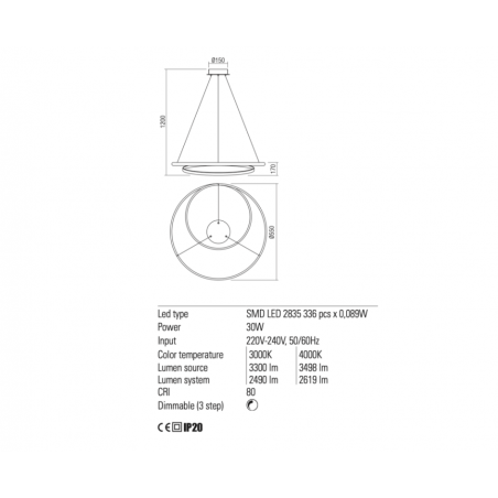Redo Group TORSION - Lampe à suspension en acier inoxydable
