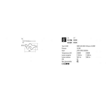 Redo Group ESTORIL - Wall lamp Ø110